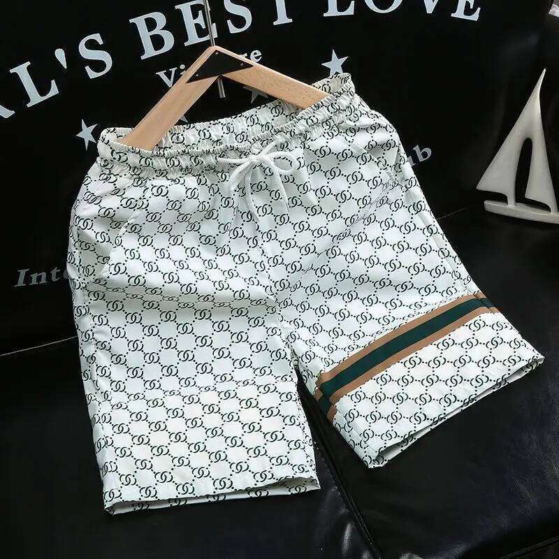 Men's Printed Trendy Shorts Designer Fashion Summer New Lightweight Five-Point Casual Pants