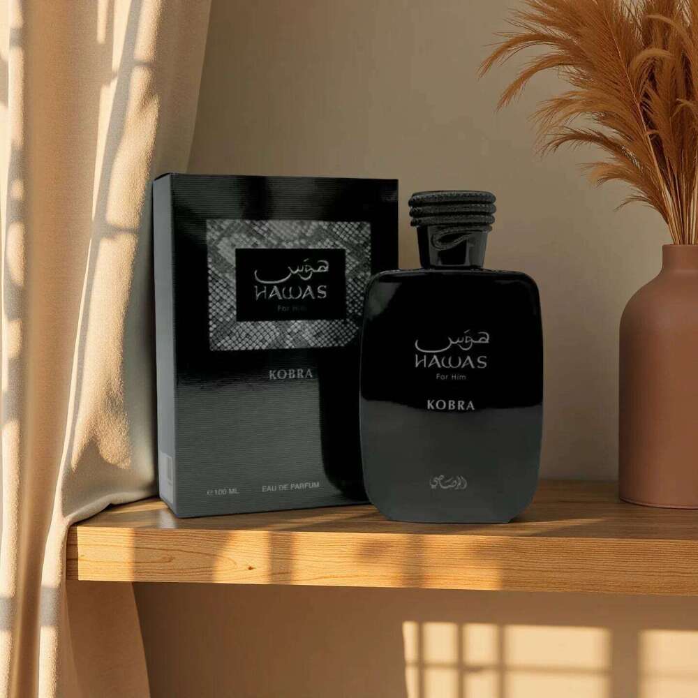 Rasasi Hawas Kobra Perfume EDP Spray 3.38 Oz - Long-Lasting Men's Fragrance 26H0306