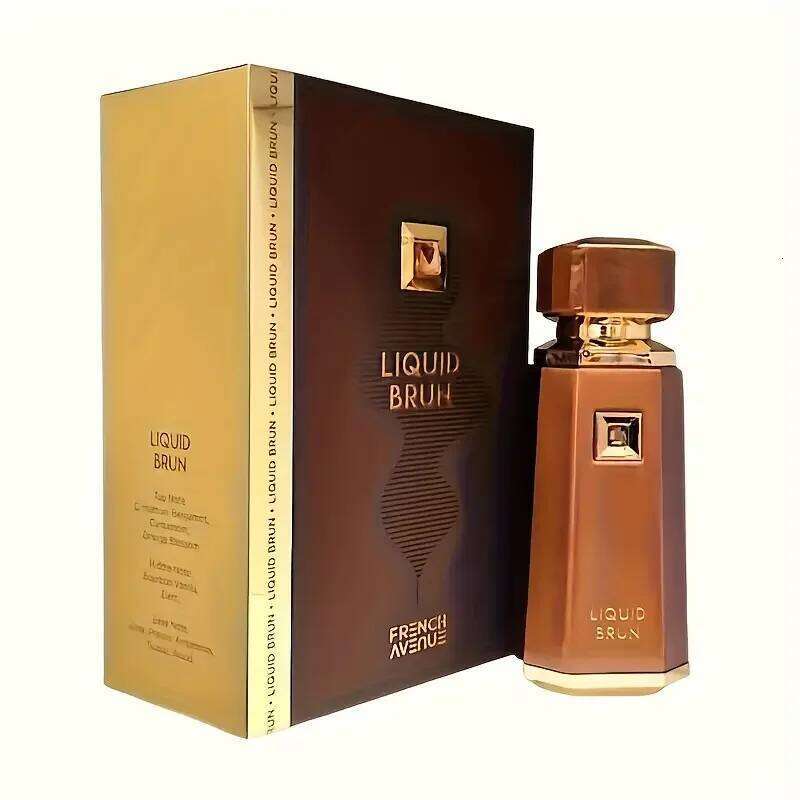 French Avenue Liquid Brun Parfum Spray 3.4 oz 100 ml - 12-hour long-lasting Cologne, Eau de Cologne Christmas gift 26H0306