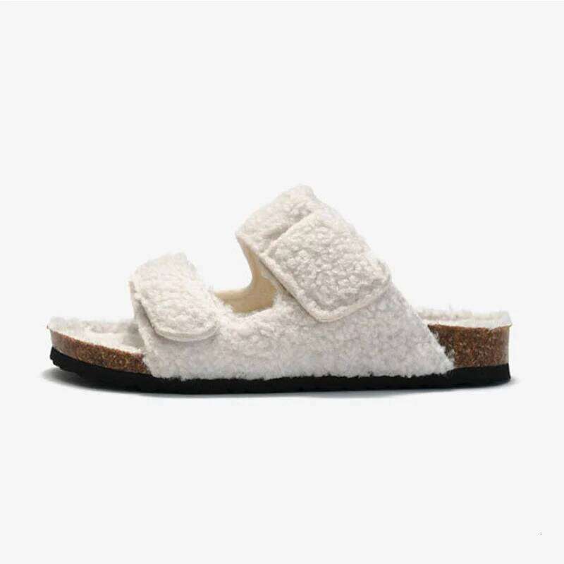 Litfun Winter Furry Women's Non-slip Indoor Fashion Outdoor Slides Fuzzy Warm Comfy Slippers With Arch Support