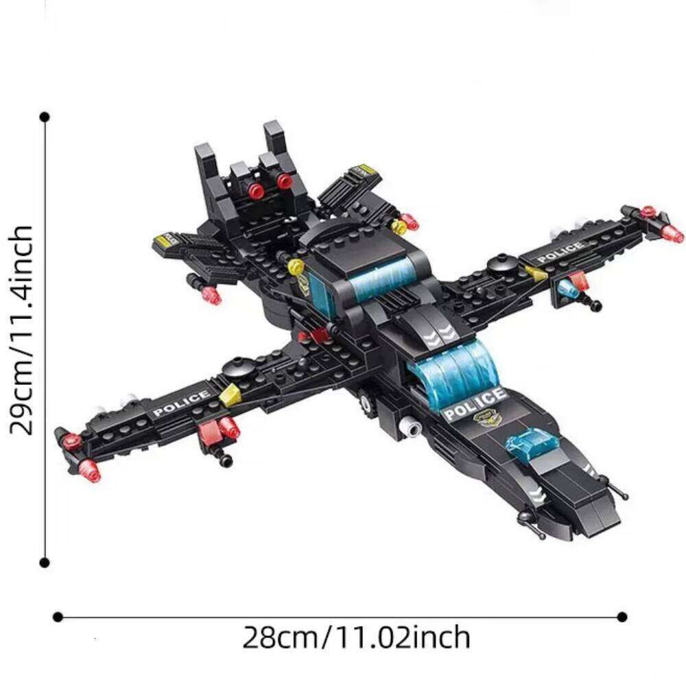TOYLINX 596PCS Transformation Toys DIY Robot Car Bricks Alloy Plastic City Police Station Building Blocks Children Birthday Gift Z260305