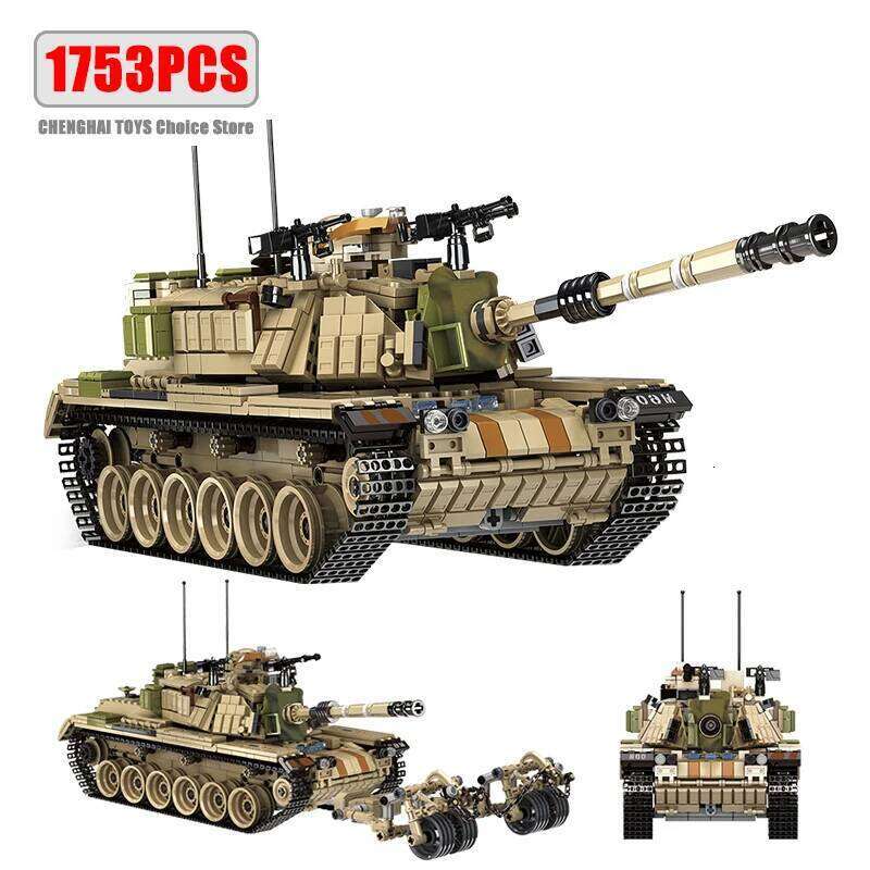 WW2 Military Leopard 2A4 Battle Tank Series Building Blocks Brick Model MOC Army Weapon Boy Set Kid Toy Childrens Christmas Gift Z260306