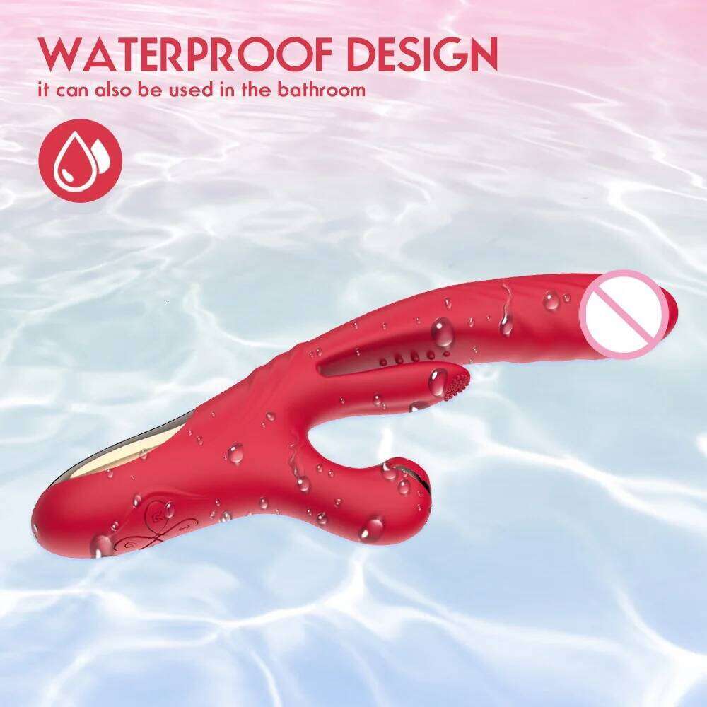 3 IN 1 Tapping Thrusting Dildo for Women G Spot Vibrator Clitoris Clit Stimulator Female Masturbator Adult Sex Toys W260305