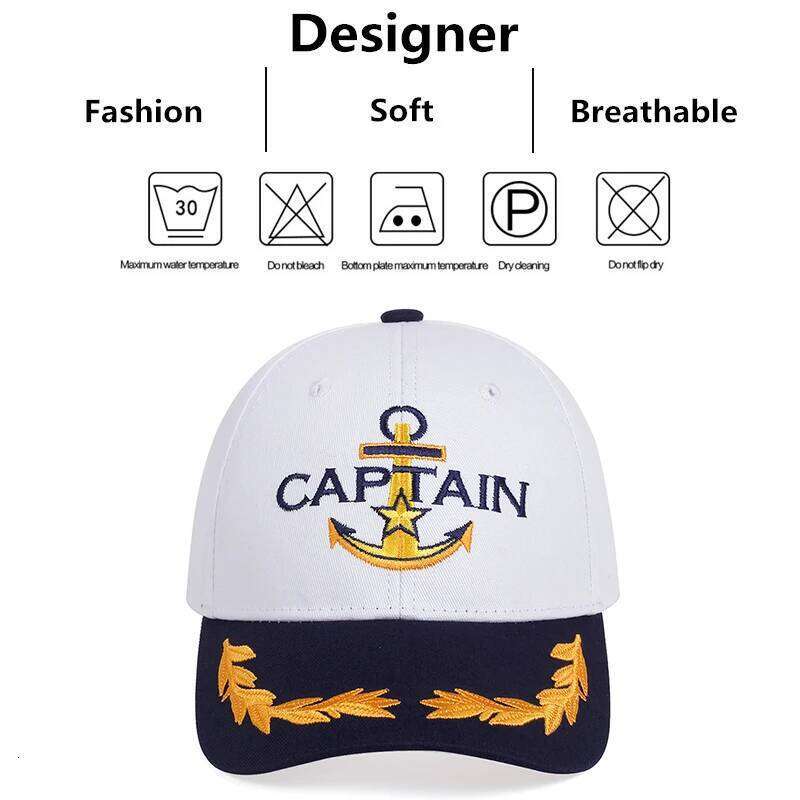 Unisex CAPTAIN/FIRST MATE Embroidery Baseball Caps Spring And Autumn Outdoor Adjustable Casual Hats Sunscreen Hat Y260304