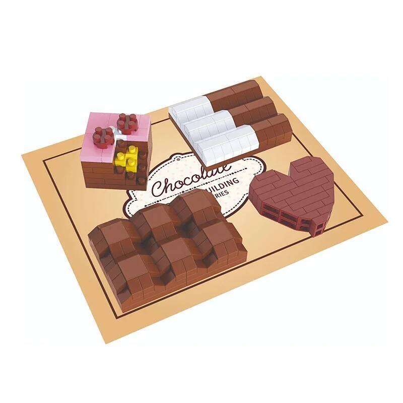 Mini Food Building Blocks Popcorn Beer Sushi Chocolate Model Micro Particle Diamond Brick DIY Children's Fun Assembled Toy Gift Z260306
