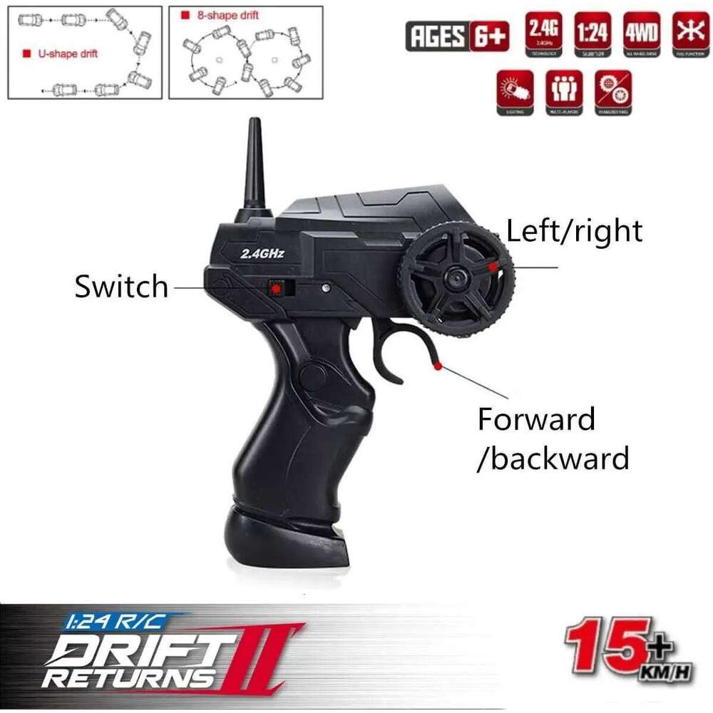 1:24 High Speed Drift Cars 4WD Remote Control Racing Competition Race Car 4x4 RC Truck Vehicle Gift Boys Toy C260305