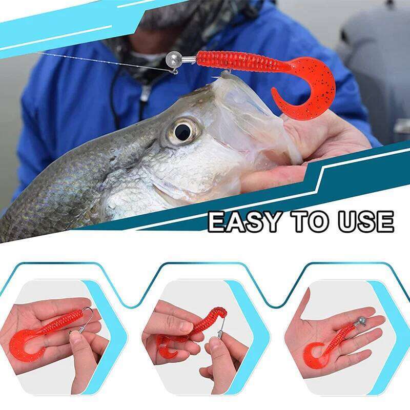 50pcs/set Crappie Heads Hooks 1g 2g 3.5g Crank Jig Head Fishing Hook Lures Bait Soft Worm Fishhook Accessories For F Y260305