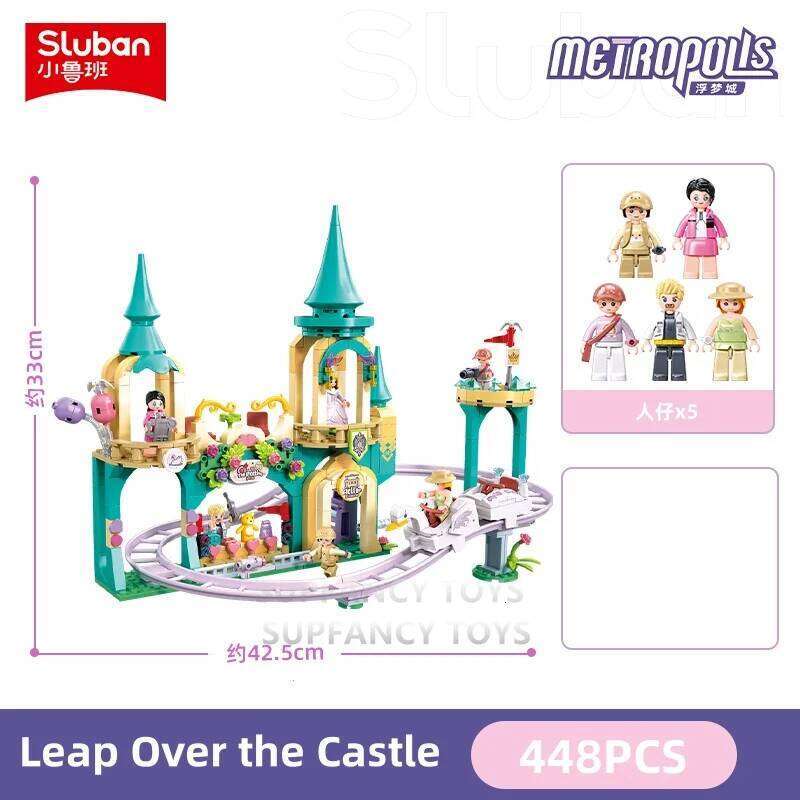 Sluban NEW Dream Princess World Amusement Park Ferris Wheel Castle Model Building Blocks Sets Educational Toys for Girls Gift Z260305