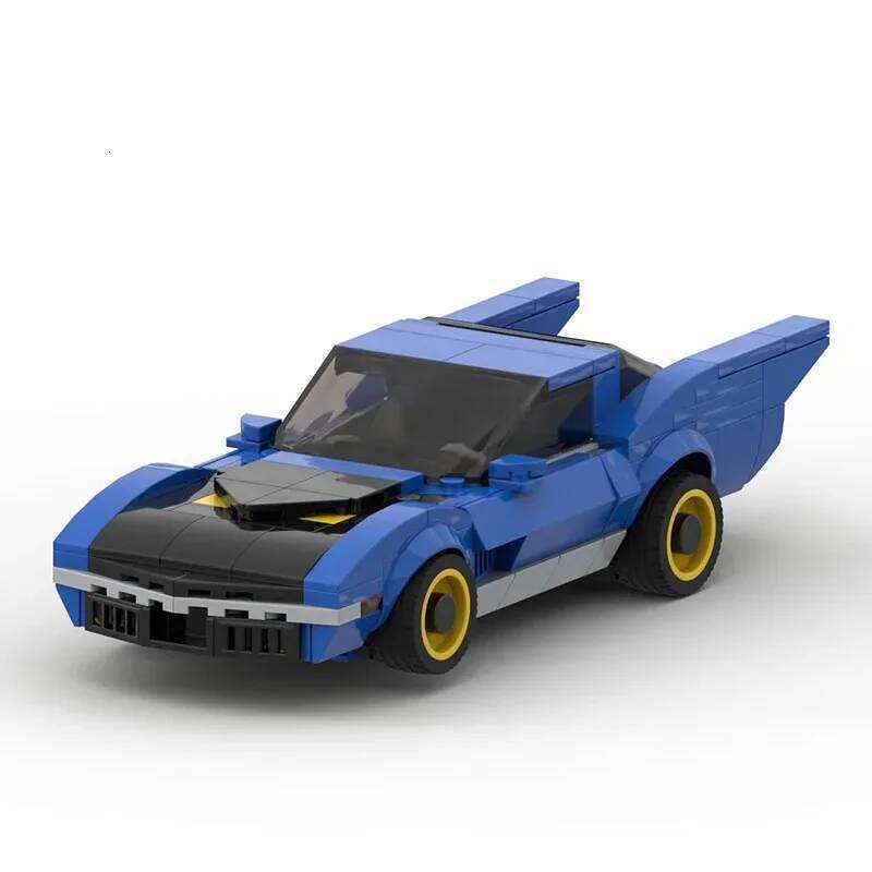 MOC 70s Inspired Batmobile Speed Super Sports Cars Building Blocks Bricks Vehicle Kid Education Toys Gifts For Boys Z260305