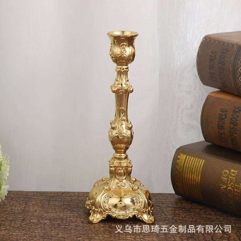 European Retro Zinc Alloy Ornament, Hotel Home Handicraft Candle Holder XJ260305