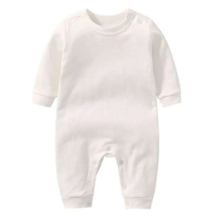 Toddler Baby Girls Boys Cotton Romper Solid Color Long Sleeve Jumpsuit For Newborn Clothes Z260306