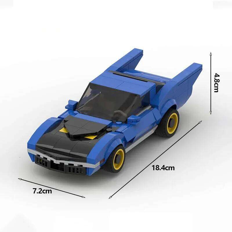 MOC 70s Inspired Batmobile Speed Super Sports Cars Building Blocks Bricks Vehicle Kid Education Toys Gifts For Boys Z260305