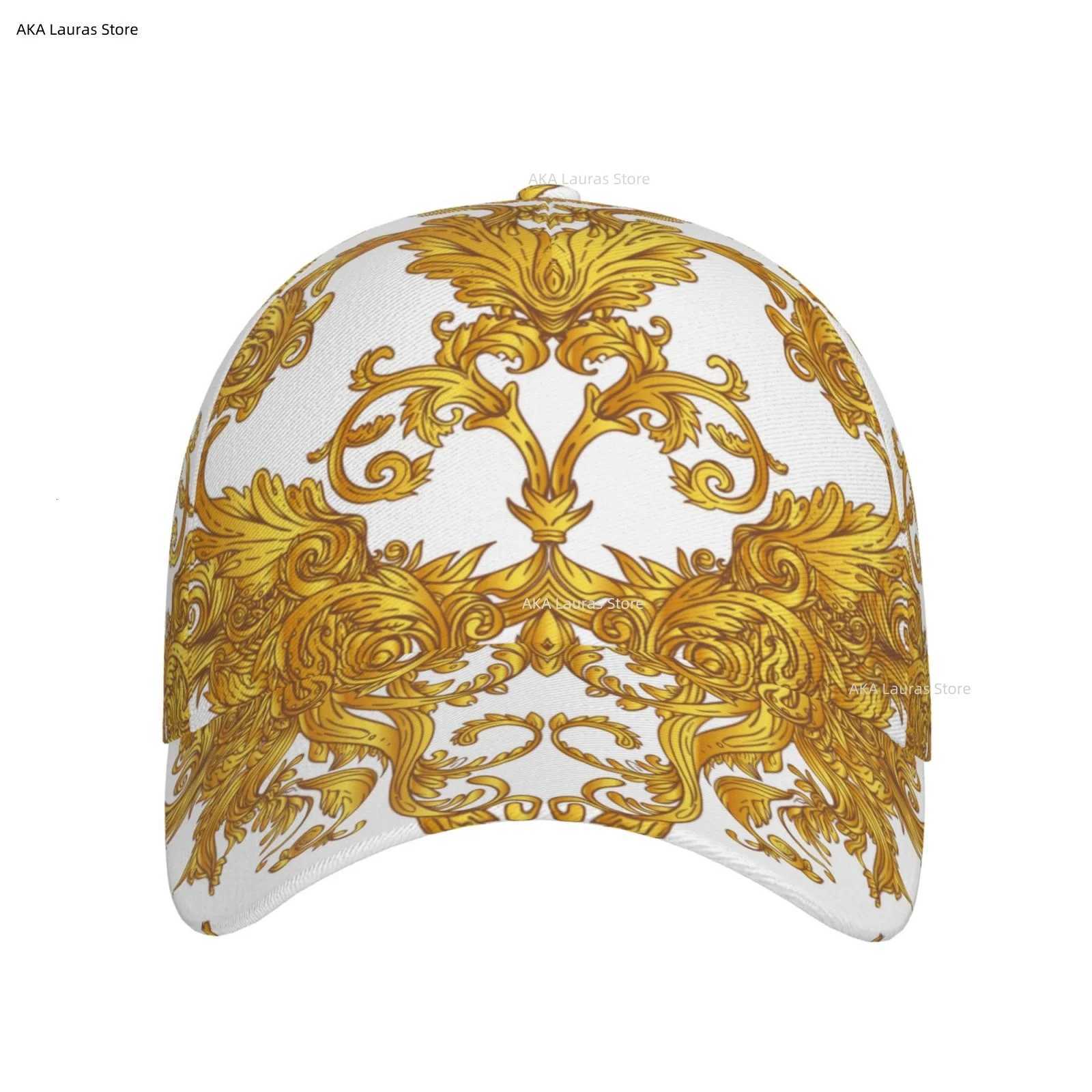 Golden Baroque Outdoor Sport Caps Baseball Hat Men Women Visor Cap Baseball Cap Street Hip Hop Caps golf hat men S260306