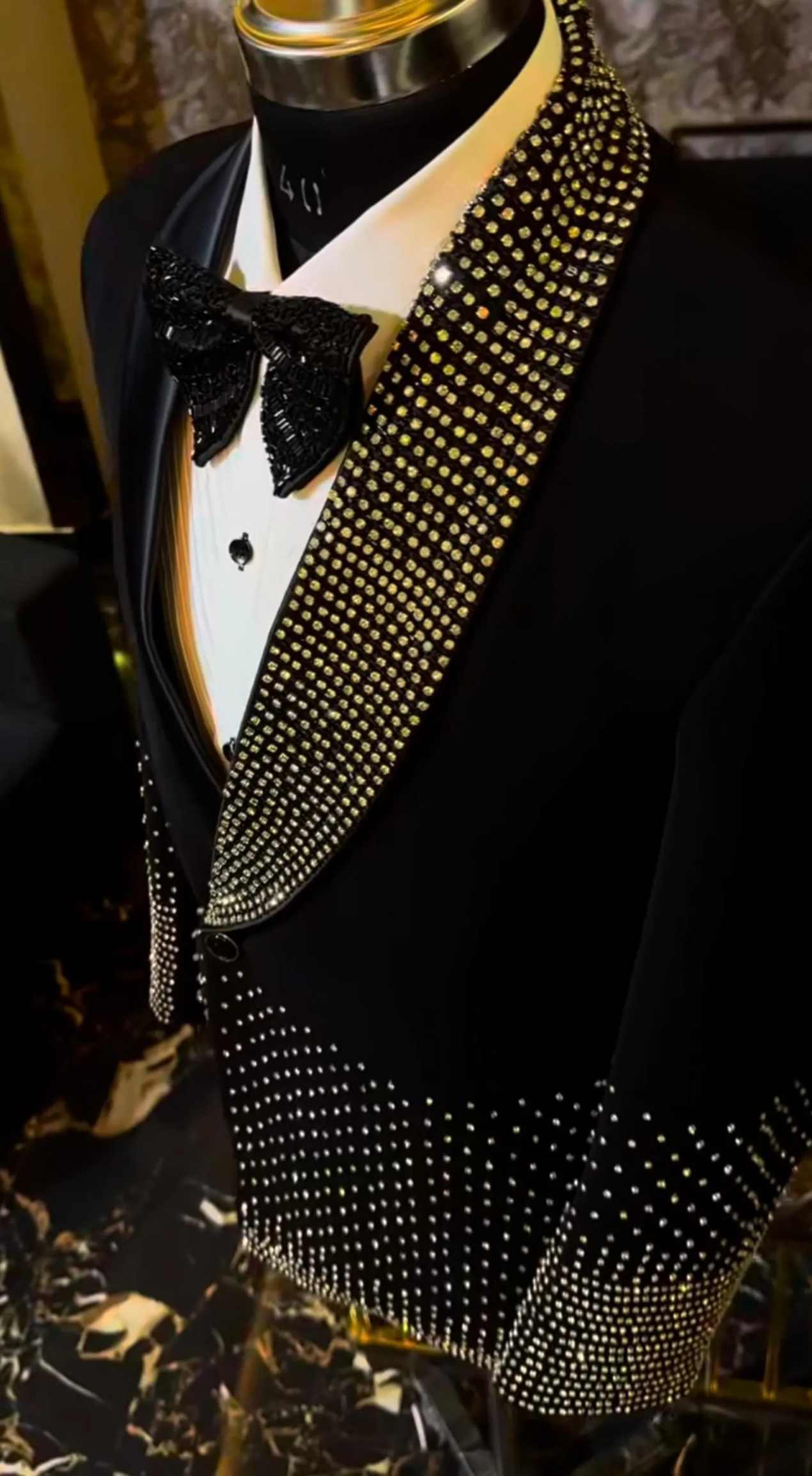 Exquisite Wedding Tuxedos Handmade Beaded 1 Piece Set Jacket Men Suit Luxurious Shawl Lapel Groom Business Blazers Customized