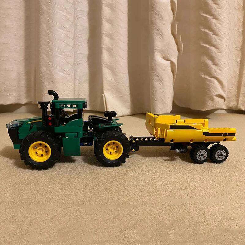 Technical John Deere 9620R 4WD Tractor Building Blocks Farmer Car Construction Vehicle Assemble Brick Toy Gift For Kid Boy Adult Z260305