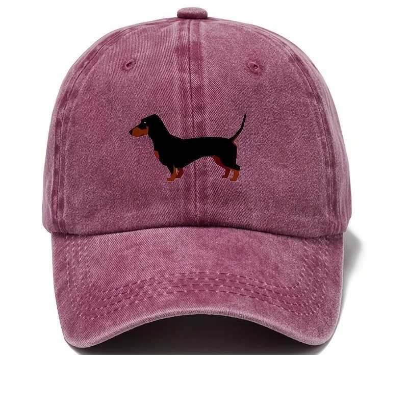 Retro dachshund baseball cap for both men and women adjustable and cute cartoon design suitable for sports and casual wear S260306