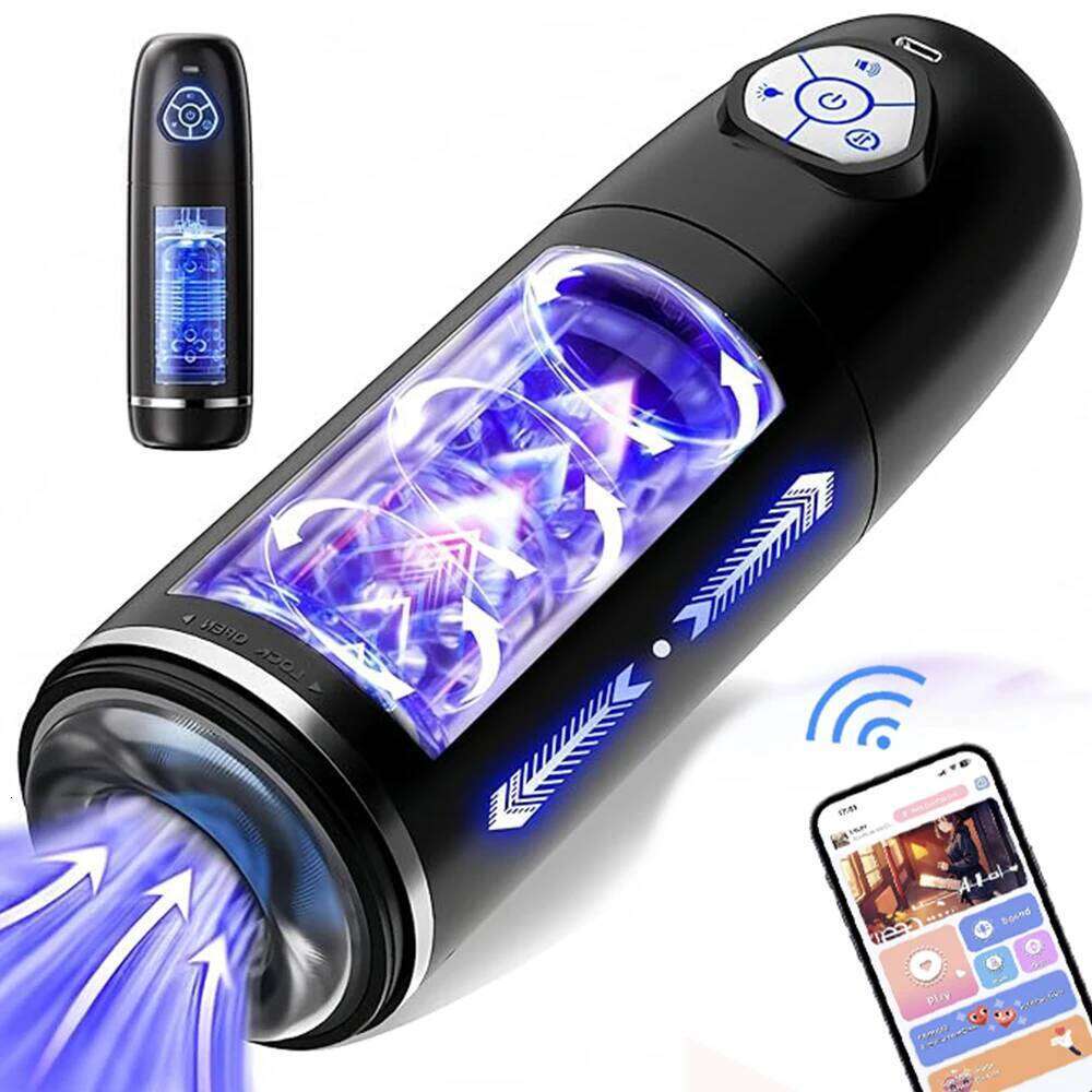 Automatic Male Masturbation Penis Pump With 10 Thrust Modes And Shiko-language Pocket Vaginal Rotary Vibrator Sex Toys W260305