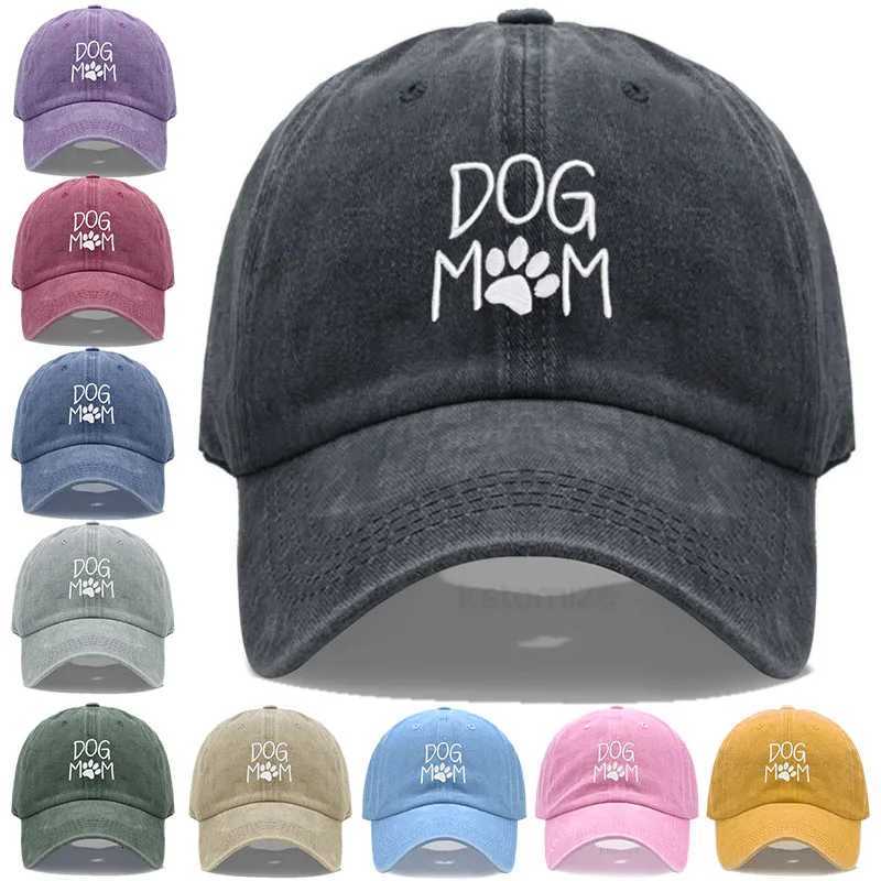 Dog Mom Embroidered Baseball Cap for Women Men Fashion Adjustable Soft Cotton Dad Hat Unisex Classic Golf Caps S260306