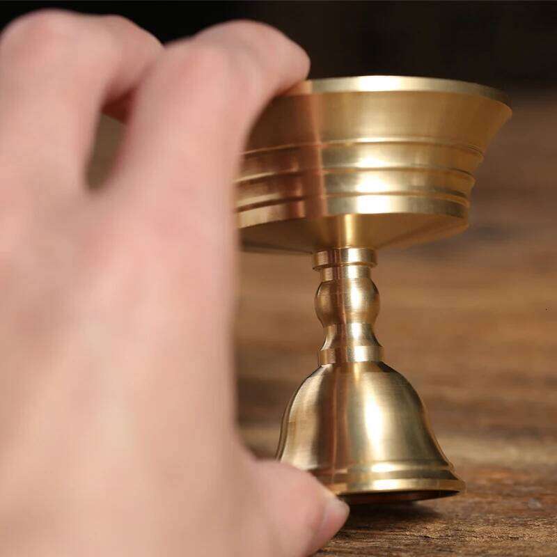 Copper Cup Candlestick Holders, Single Piece Butter Lamp Home Decor XJ260305