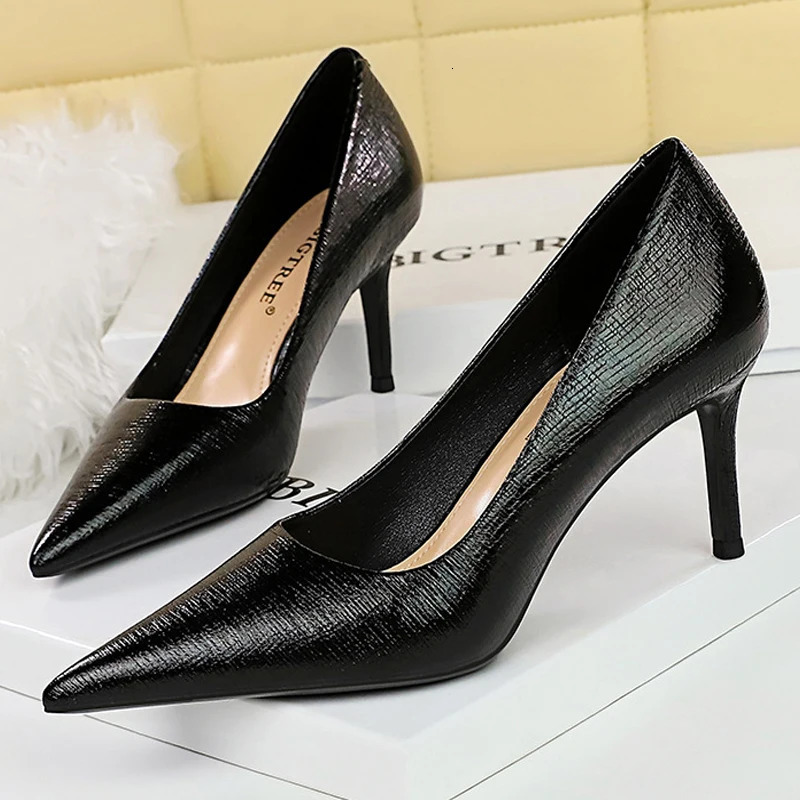 BIGTREE Shoes Retro High Heels High-quality Women Pumps Large Size 43 Stilettos Fashion Party Shoes Women Heels Wedding Shoes 260306