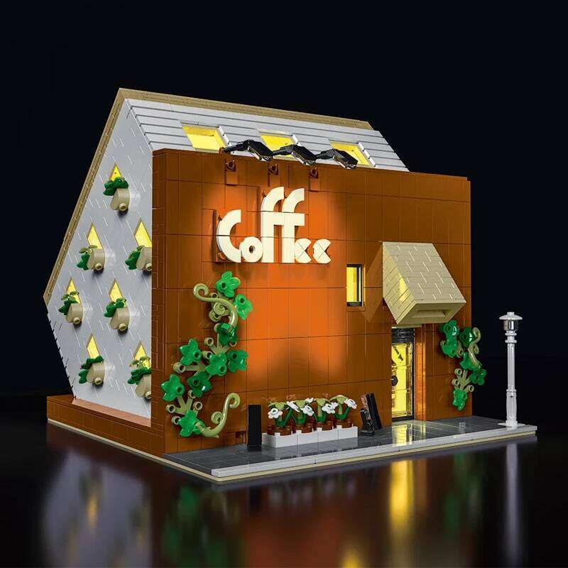 3118pcs Upside Down Cafe Model Street View MOC Modular Architecture Assembly Building Block Bricks Toys for Adults Gifts 10209 Z260306