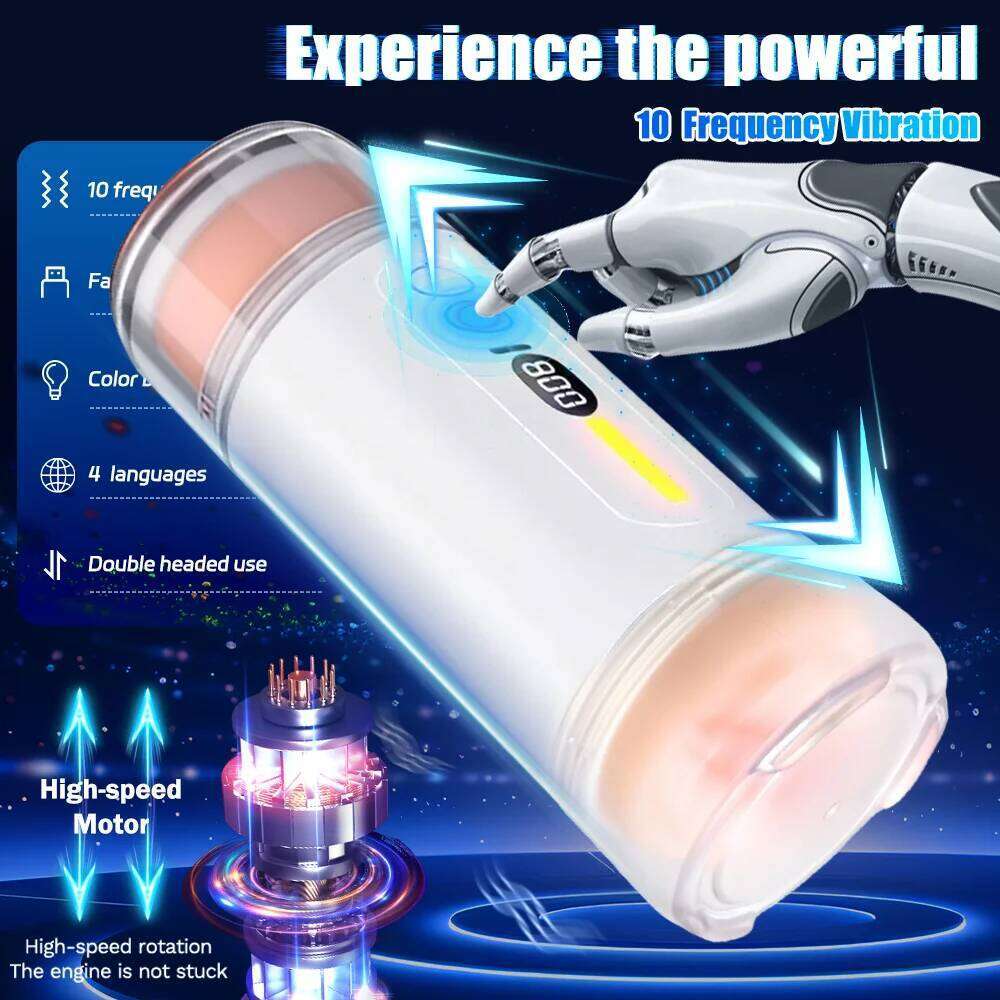 Blowjob Machines Automatic Male Masturbator Cup Pocket Pussy Intelligent Voice Vaginal Penetration Adult Sex Toys For Men W260305