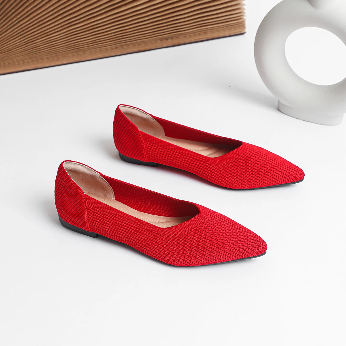 Ladies flat shoes casual single shoes 260306