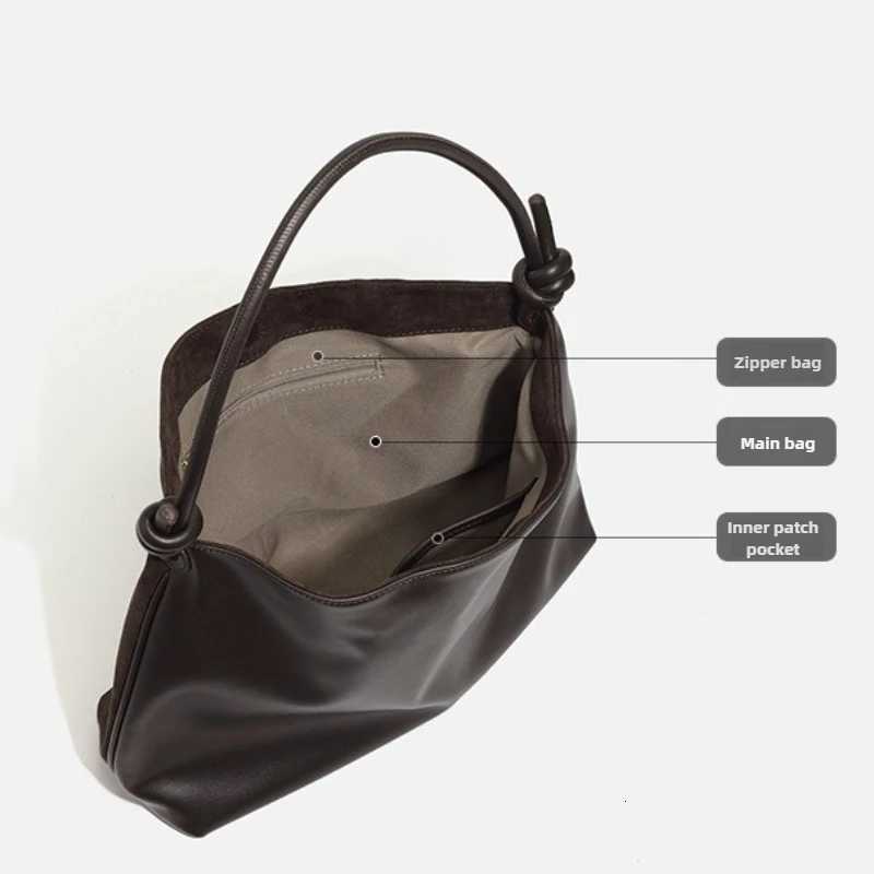 Womens Winter Large Capacity Suede Leather Shoulder Bag Solid Color Simple Leisure Commuter Soft Matte Versatile Handbag H260306