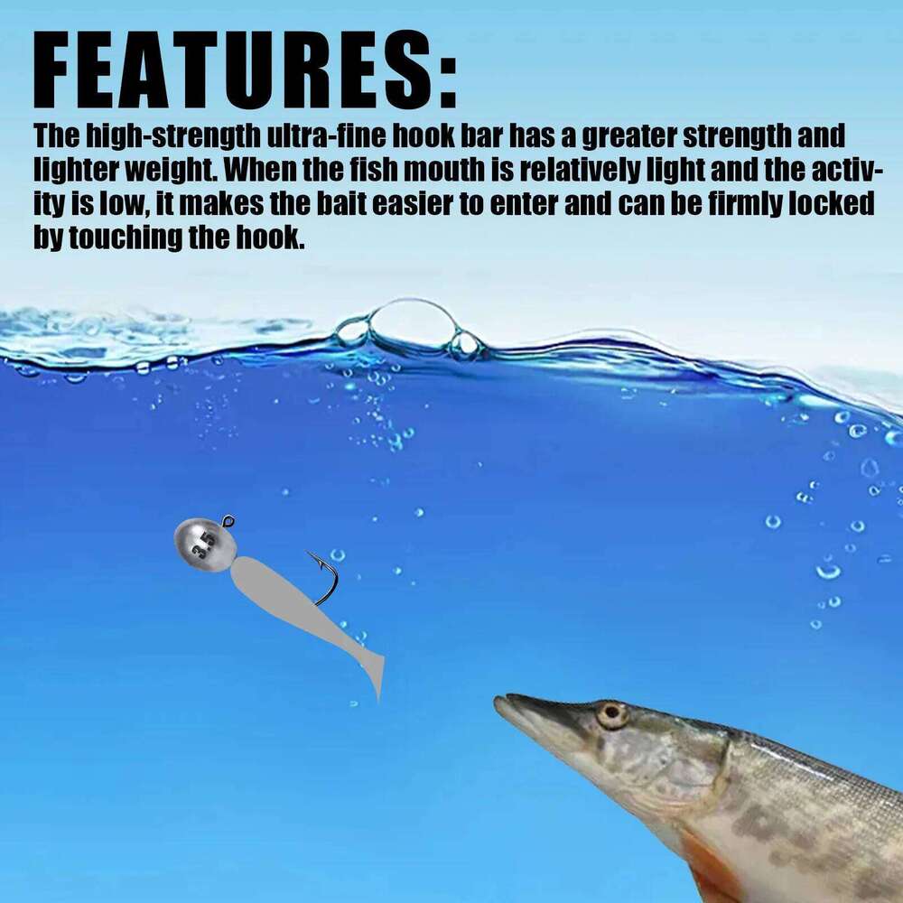 Jig Head Hook Rockfish Ajing Fishing Hooks For Soft Worm Lure Bass Fish Pesca Goods 0.8-7g 5pcs/Bag Pike Trout Accessories S260305