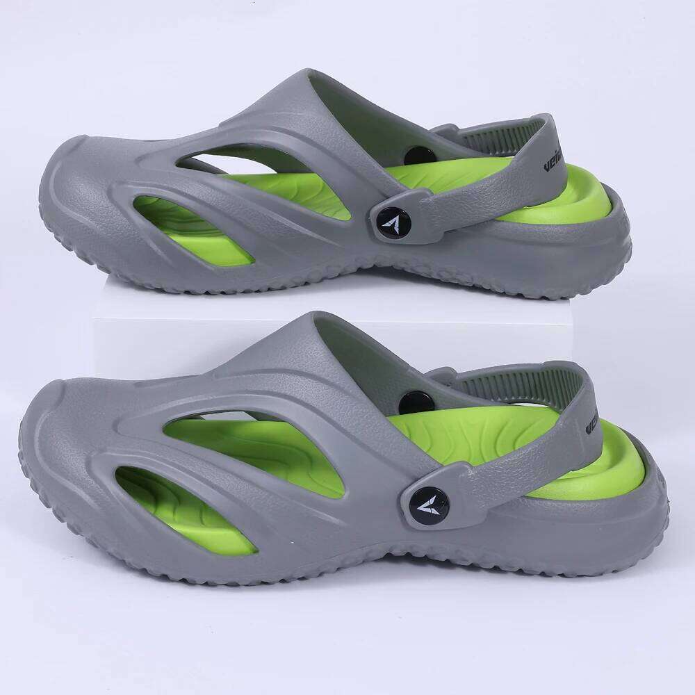 Litfun Men Clogs Slippers Outside Beach Slides EVA Light Soft Sandals Flat Fashion Casual Garden Shoes With Arch Support