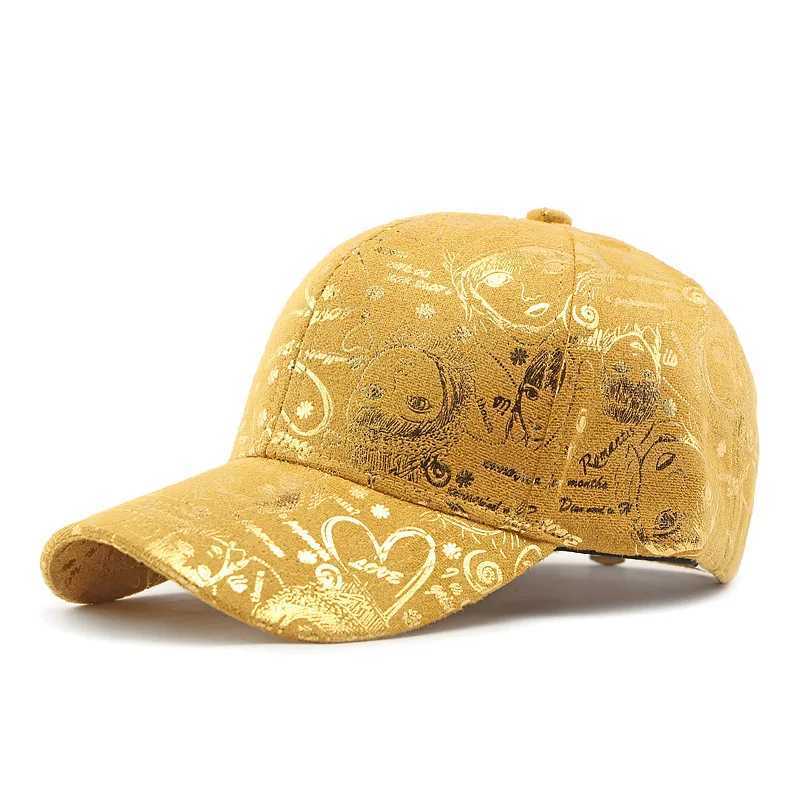 New Graffiti Baseball Cap Gold Stamping Outdoor Hip-hop Joker Cap Street Cool Baseball Hat For Men And Women Sports Hat S260306