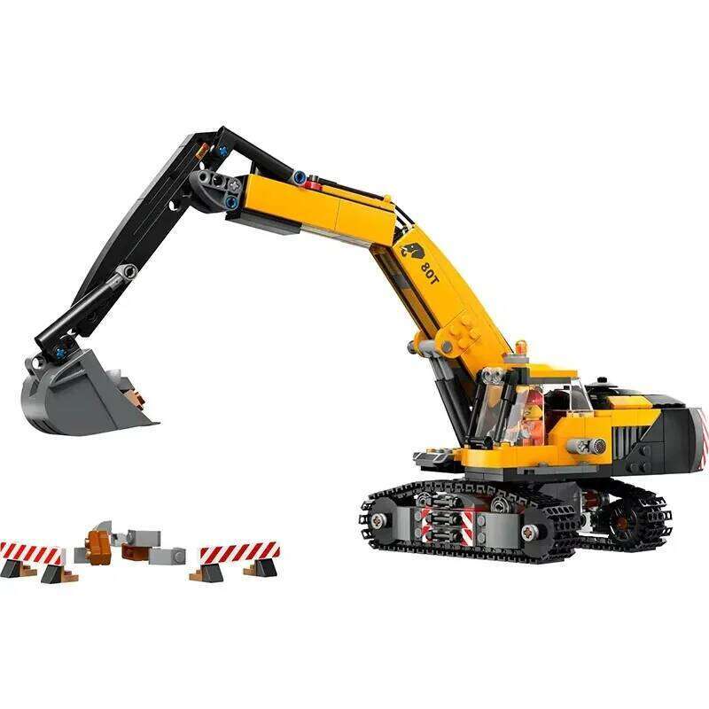 City Construction Excavator Building Blocks MOC With 3 Figures Assemble Bricks Toys Gift For Children Kids Z260306