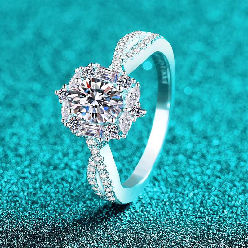 925 Sterling Silver Marquise Moissanite RingLab Grown DiamondHypoallergenicProng SettingMinimalist Wedding Gift