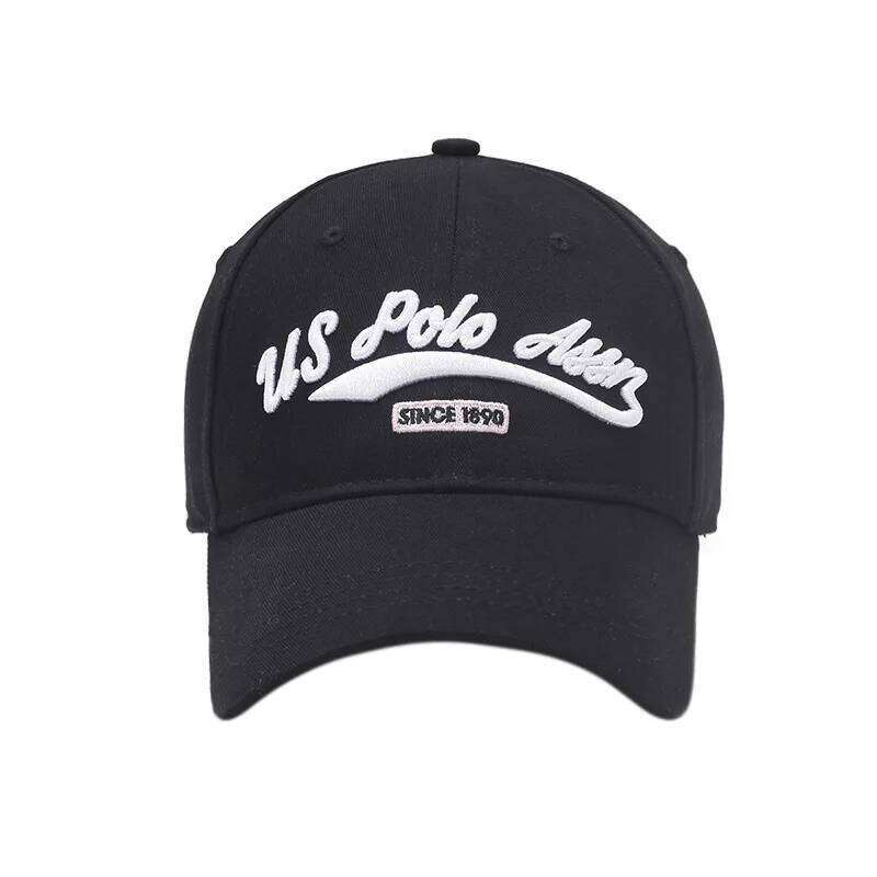 U.S. Polo Assn. 100% Cotton Color LOGO Couple Baseball Cap New Breathable Adjustable Size Fashion Men's and Women's Sun Hat Y260304