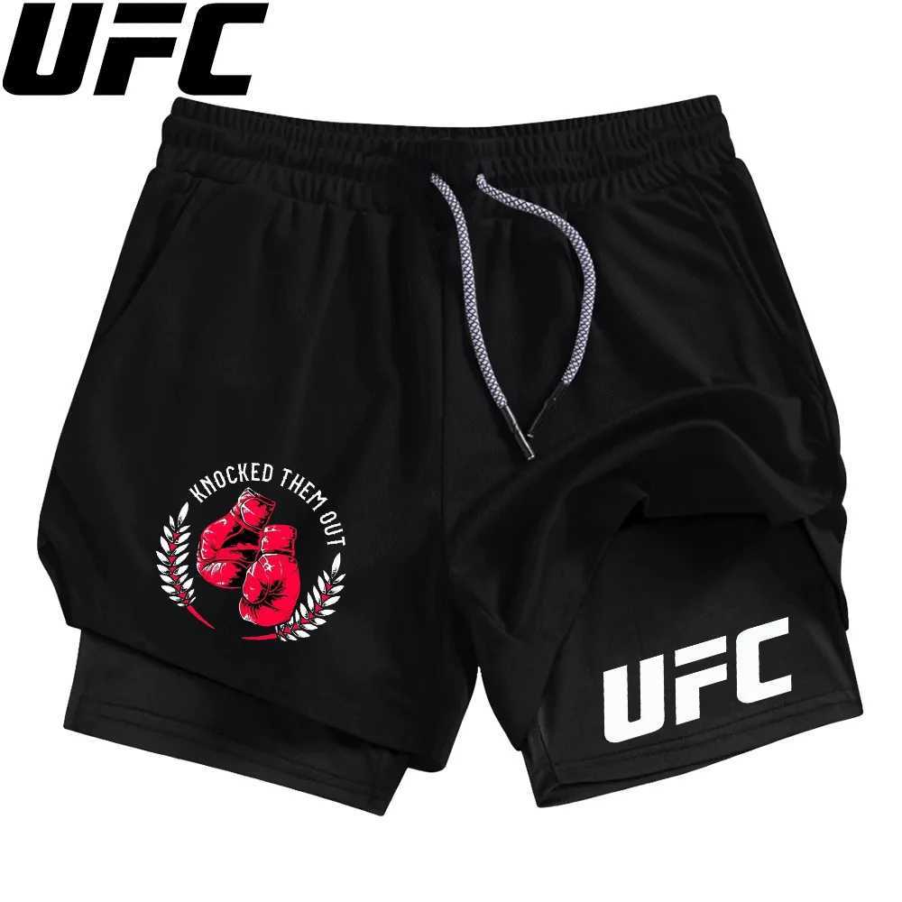 Men Running Shorts Summer Sportswear Double-deck Short Pant 2 In 1 Training Workout Clothing Male Gym Fitness Sport Shorts X260306