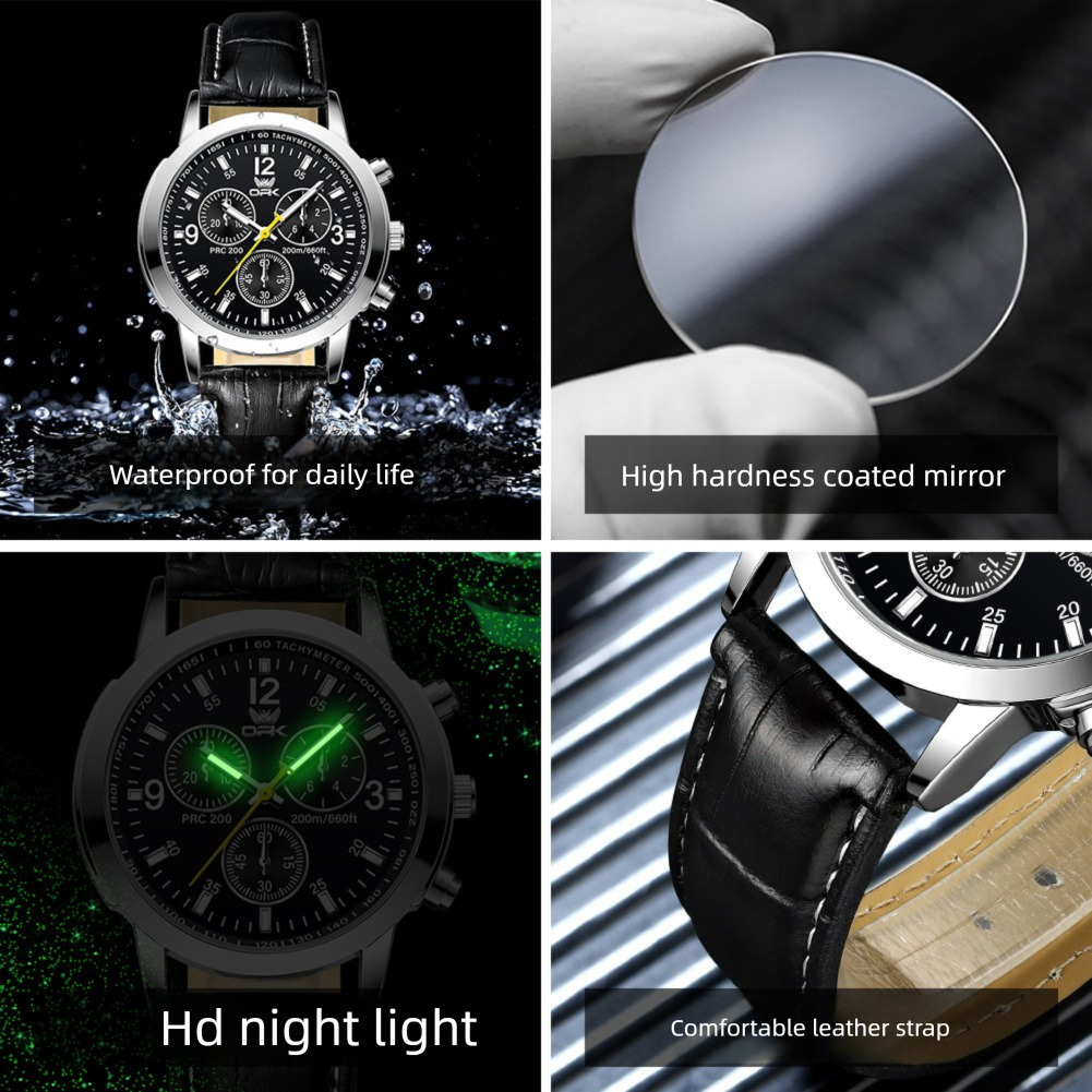 New OPK brand watch waterproof luminous men's automatic quartz watch Korean version digital large dial luxury men's watch
