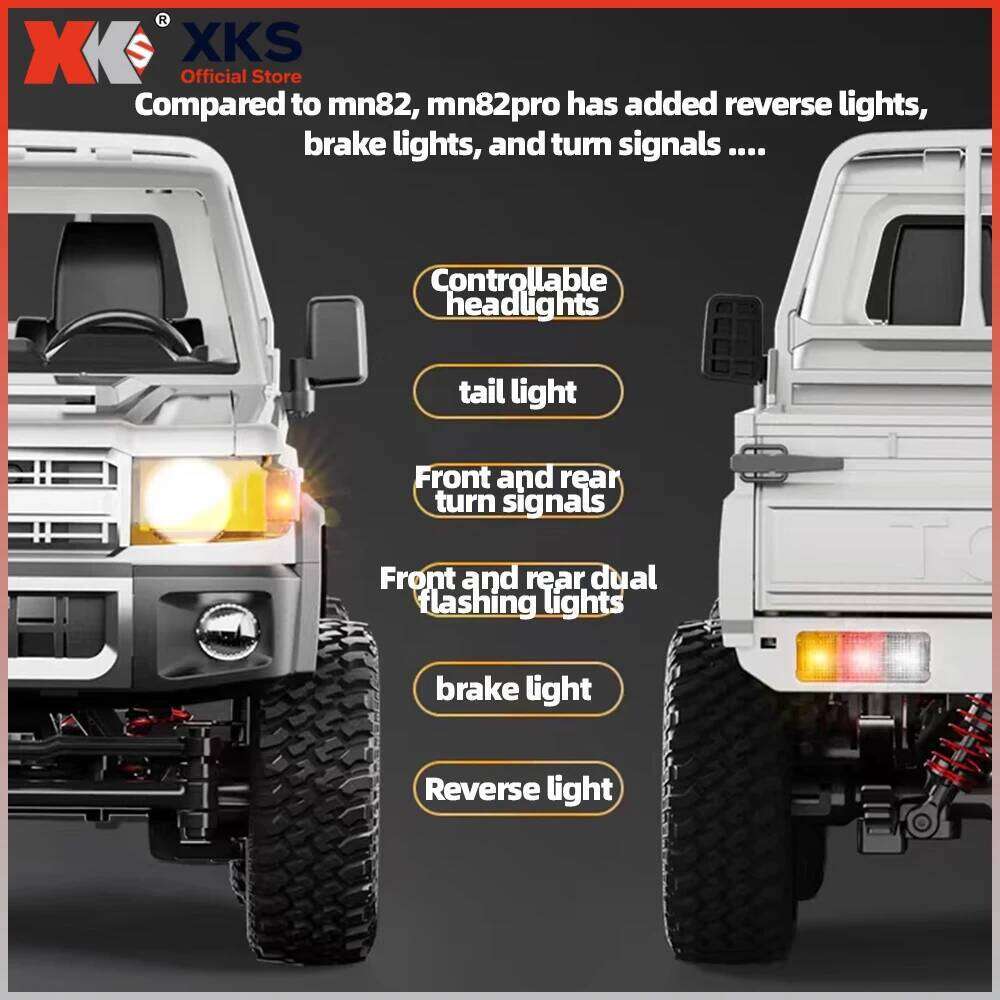 XKS mn82pro mn82 remote control 1:12 full proportion 2.4g 4wd off-road pickup truck 280 motor toy gift C260305