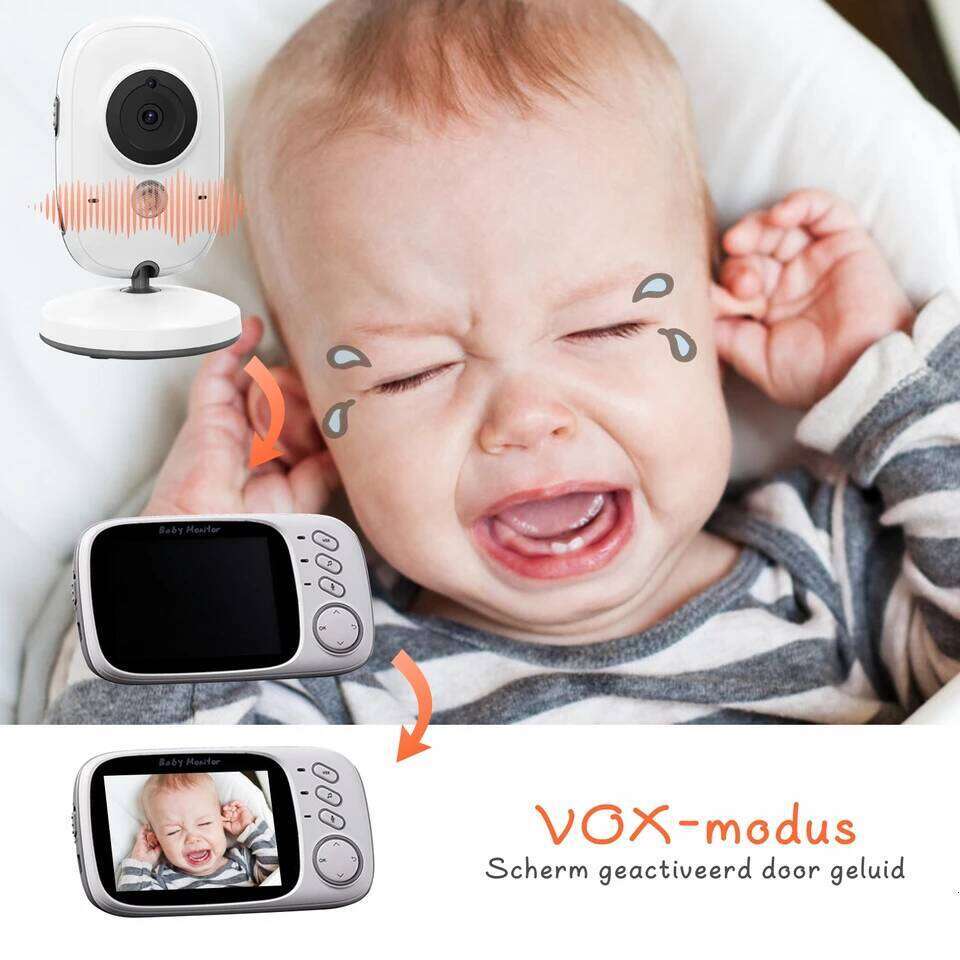 VB603 Baby Monitor 2.4G Wireless with 3.2 Inches LCD 2 Way Audio Talk Night Vision Surveillance Security Camera Babysitter 26W0306