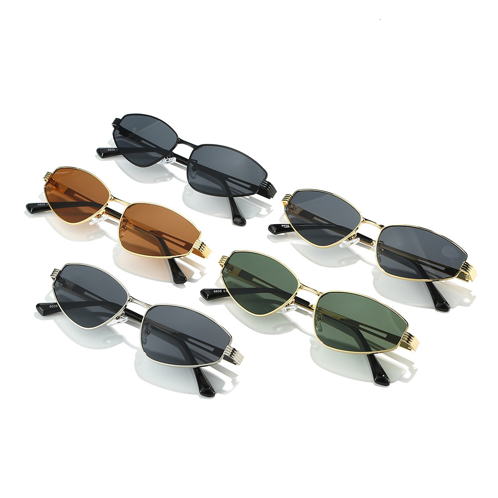25 new models of irregular metal small-frame sunglasses, trendy high-end, UV protection, retro European and American style