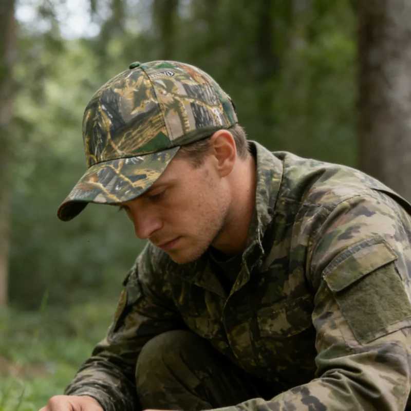 Summer Outdoor Sport Baseball Caps Leaf-Printed Jungle Camouflage Caps Mens and Womens Camouflage Baseball CapRunning Cap S260306