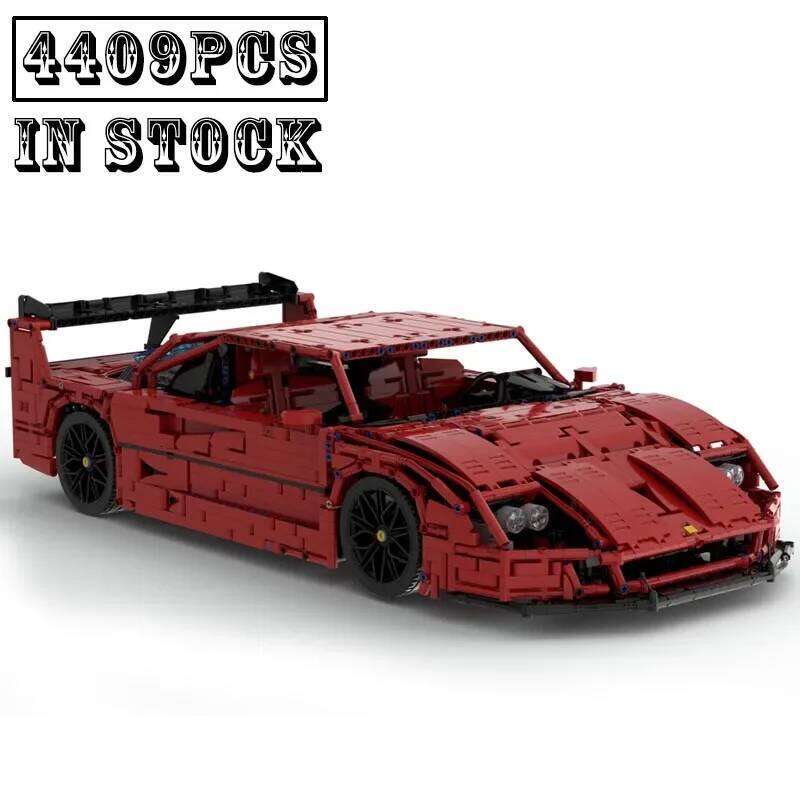 New MOC-91801 1987 Edition The F40 Lm is a Le Mans version Supercar Racing Car Building Block Bricks Kid Toys Birthdays Gifts Z260306