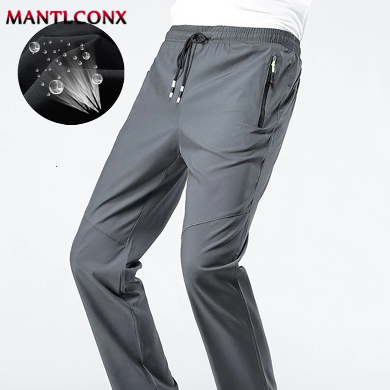 Breathable Mens Casual Pants Quick Dry Straight Elastic Waist Jogger Sweatpants Korean Classic Sport Trousers Plus Size 4XL 5XL 260304