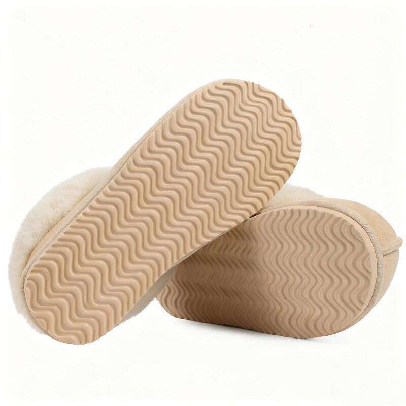 Litfun Winter Fuzzy Slippers For Women Non-slip Home Platform Indoor Slides Fluffy Warm Cozy Outdoor Women's Cotton Shoes