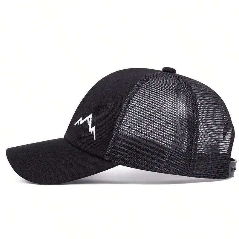 Unisex Mountain Range Embroidery Baseball Net Caps Spring and Summer Outdoor Adjustable Casual Hats Sunscreen Hat Y260304