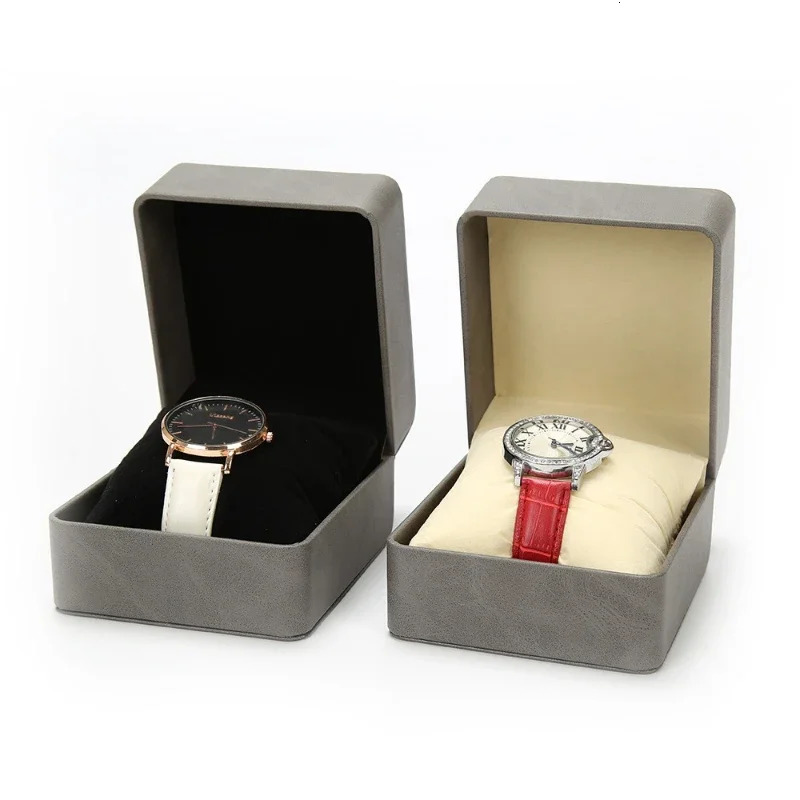 Single Leather Watch Box Flip Watches Storage Boxes Man Jewelry Organizer Packaging Case Portable Gift Watch Box 260304