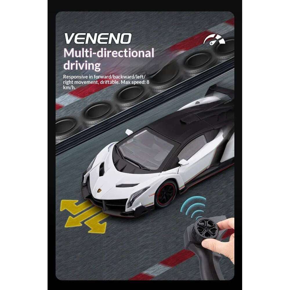 Chezhi1:24 Lamborghini Sound and Light Remote Control Car Model Toy Boy Birthday Gift Puzzle Premium Collection C260305