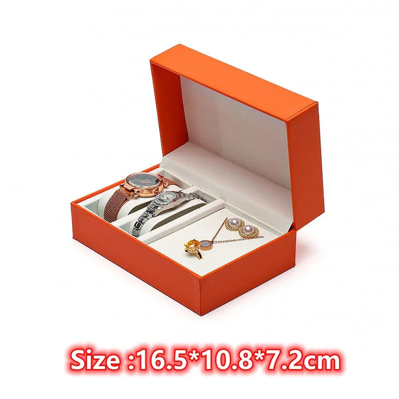 High End Couple Watch Holder Box Pu Wrist Watch Storage Case Gift Box Packaging Case Jewelry Organizer With Watch Pillow Gifts 260304