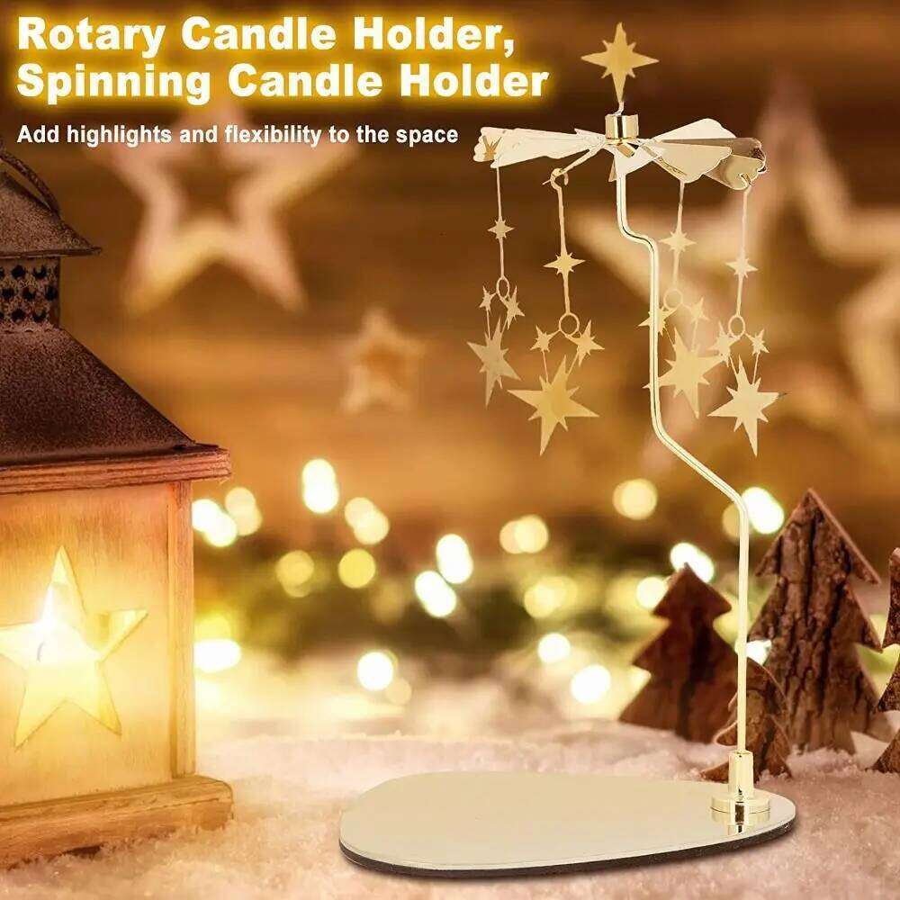 Carousel Spinner Rotating Stick Tray Spinning Candle Rotary Holder XJ260305