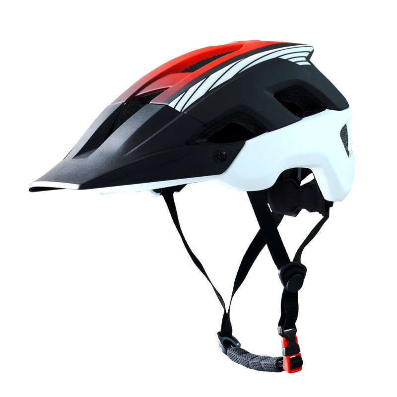 Cycling One-Piece Edge Gradient Color Detachable Large Brim Road Mountain Bike Bicycle Helmet Outdoor Equipment