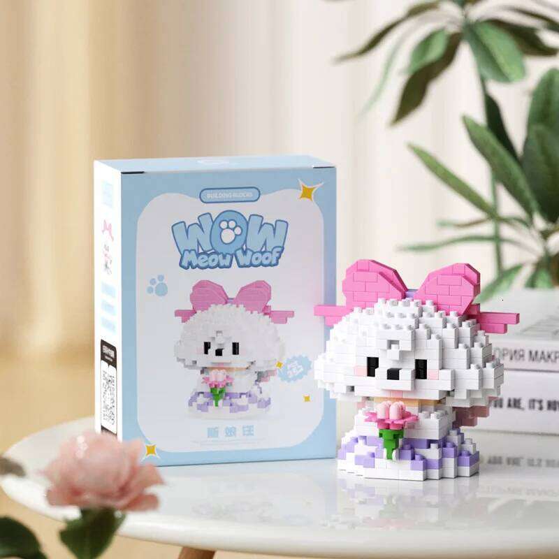 Pet Series Cartoon Animation Building Block Cute Wedding Cat And Dog Models Educational Assembly Toys Holiday Gifts Z260305